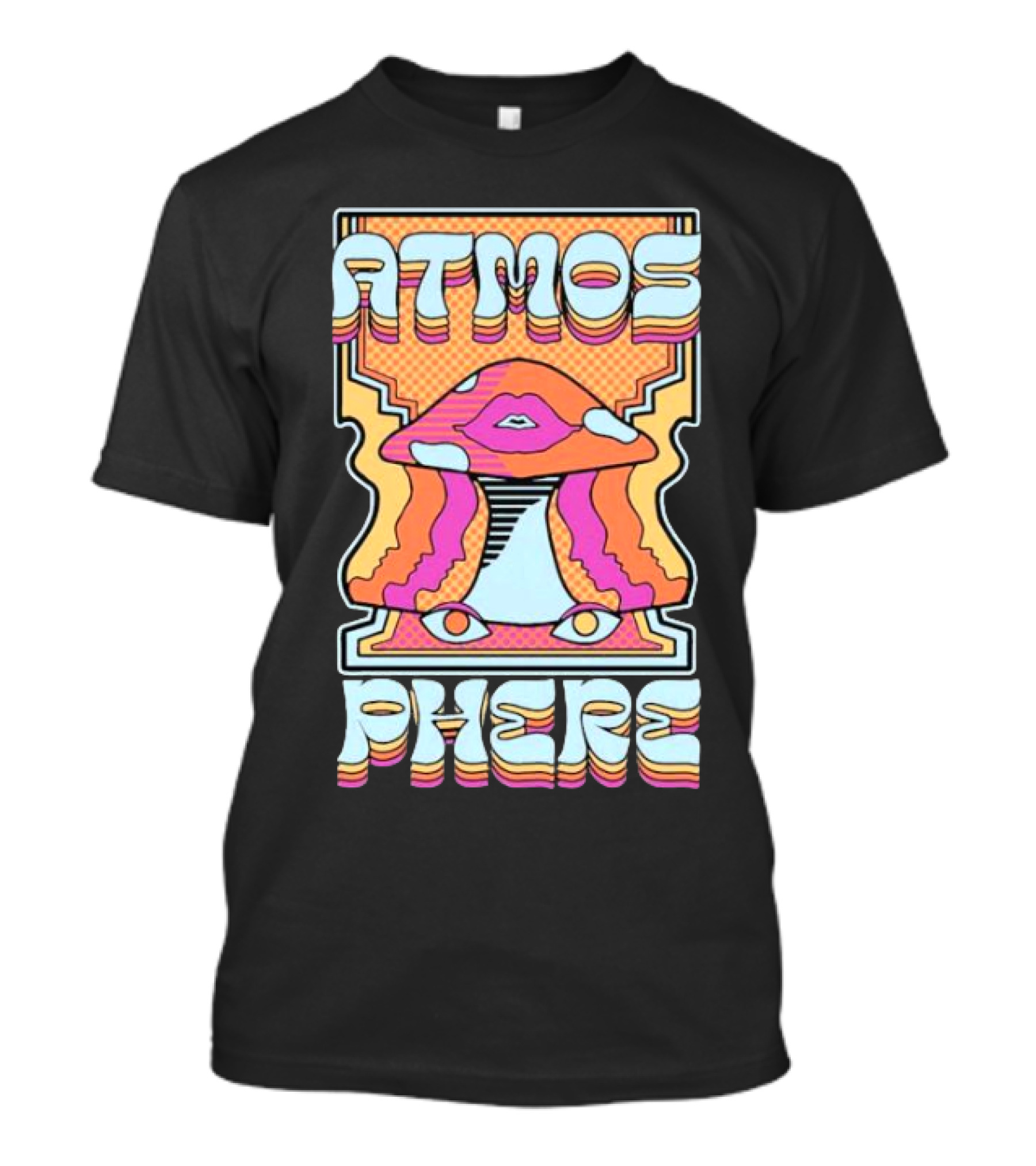 Atmosphere Mushroom Retro Perspective T-Shirt