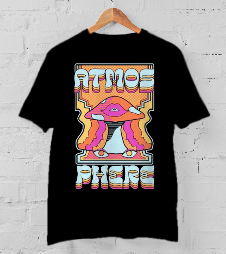 Atmosphere Mushroom Retro Perspective T-Shirt