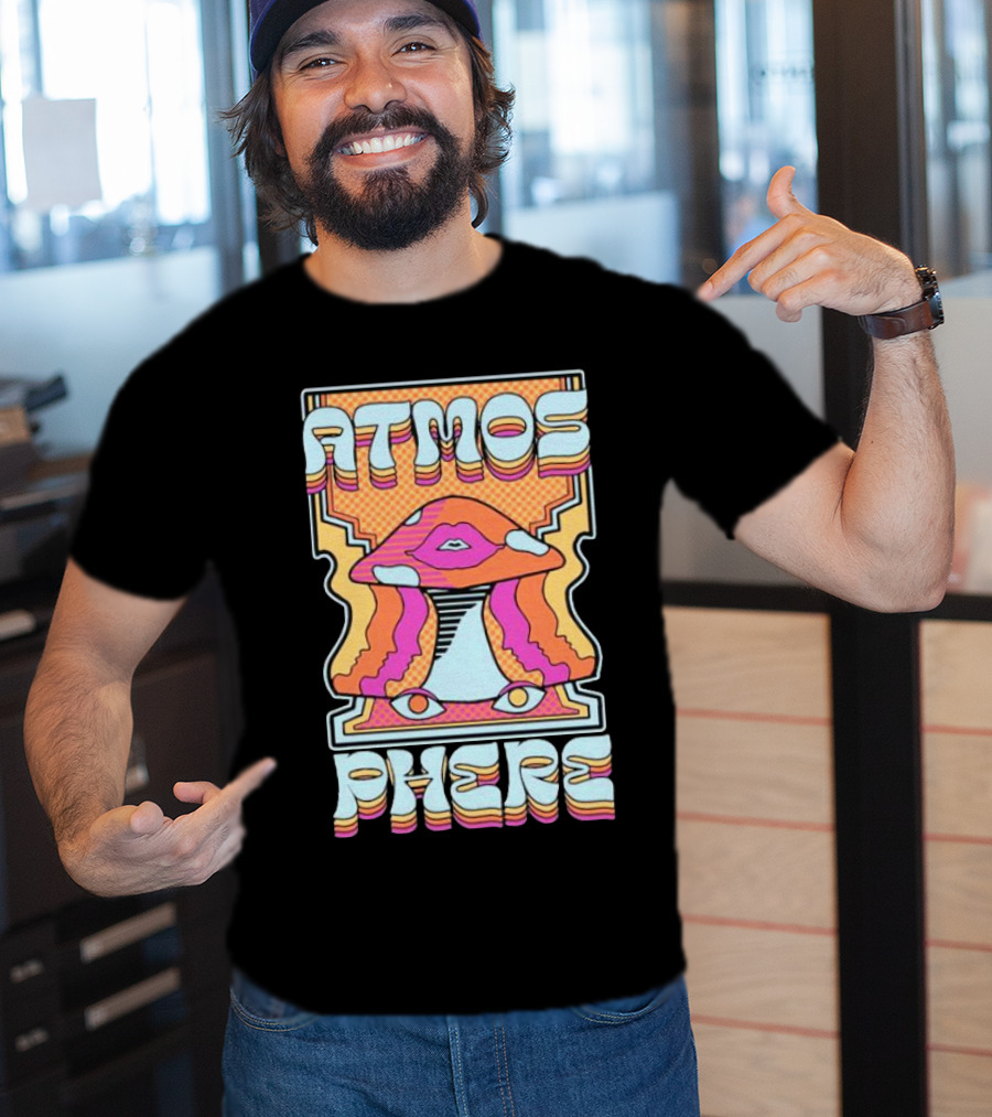 Atmosphere Mushroom Retro Perspective T-Shirt