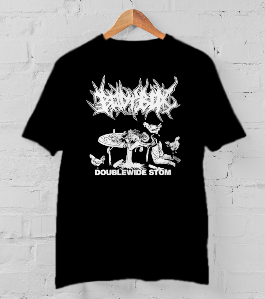 BODYBOX DOUBLEWIDE STOMP Table Chaos With Chickens T-Shirt