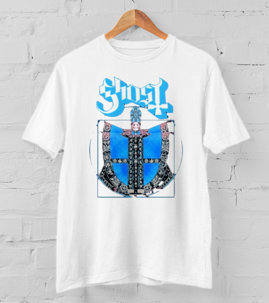 Ghost Vitruvian Skeleton Pope T-Shirt