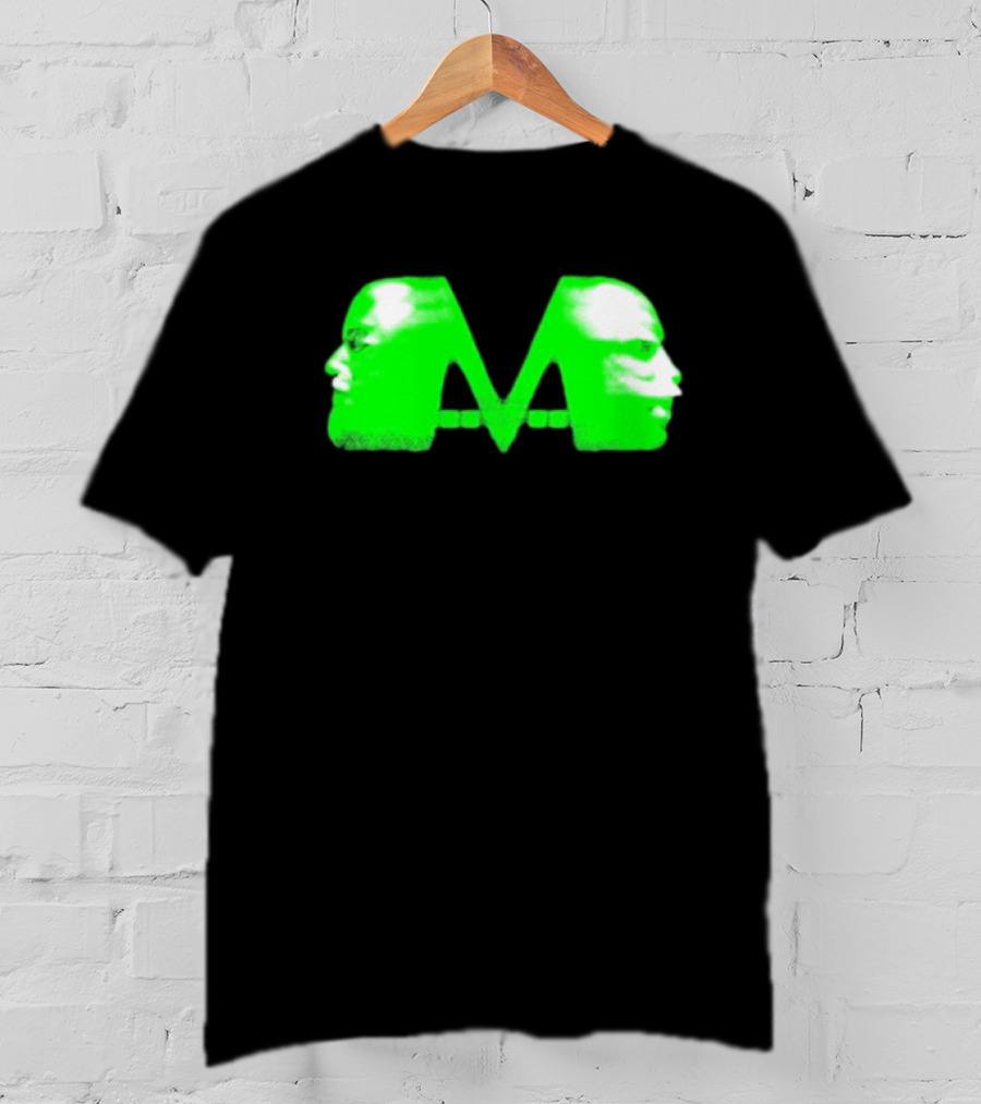 Mansionz M Faces Neon Green Portrait T-Shirt
