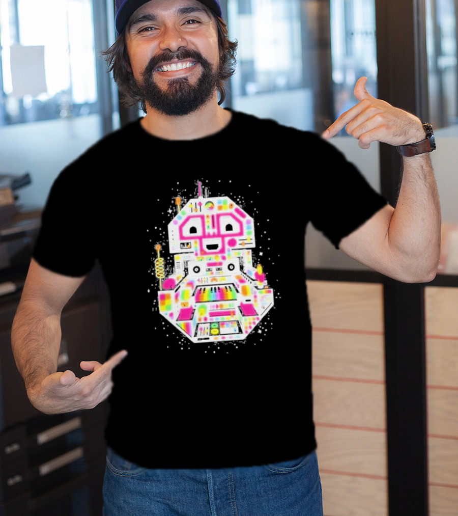 STS9 Reflect Refract Neon Robot T-Shirt