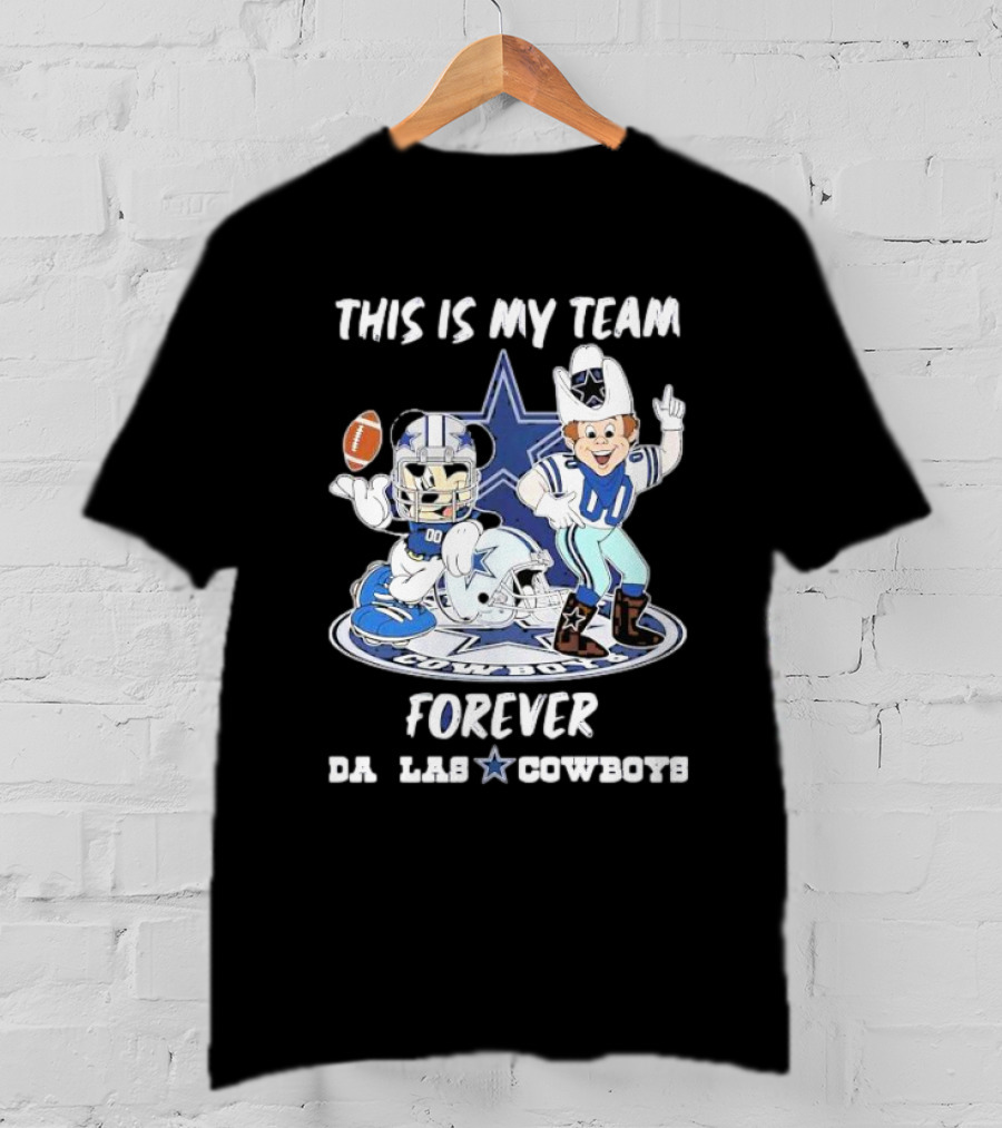 THIS IS MY TEAM FOREVER DALLAS COWBOYS FOOTBALL MASCOT STAR T-Shirt