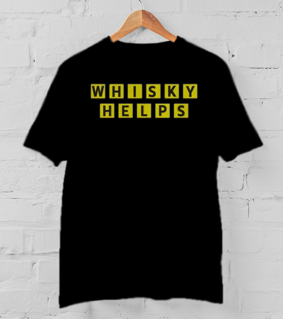 WHISKY HELPS Scrabble Inspired Blocks T-Shirt