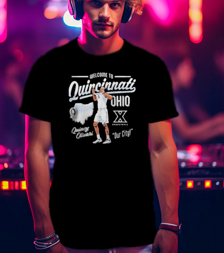 Quincy Olivari Xavier Basketball Cincinnati Ohio Our City T-Shirt