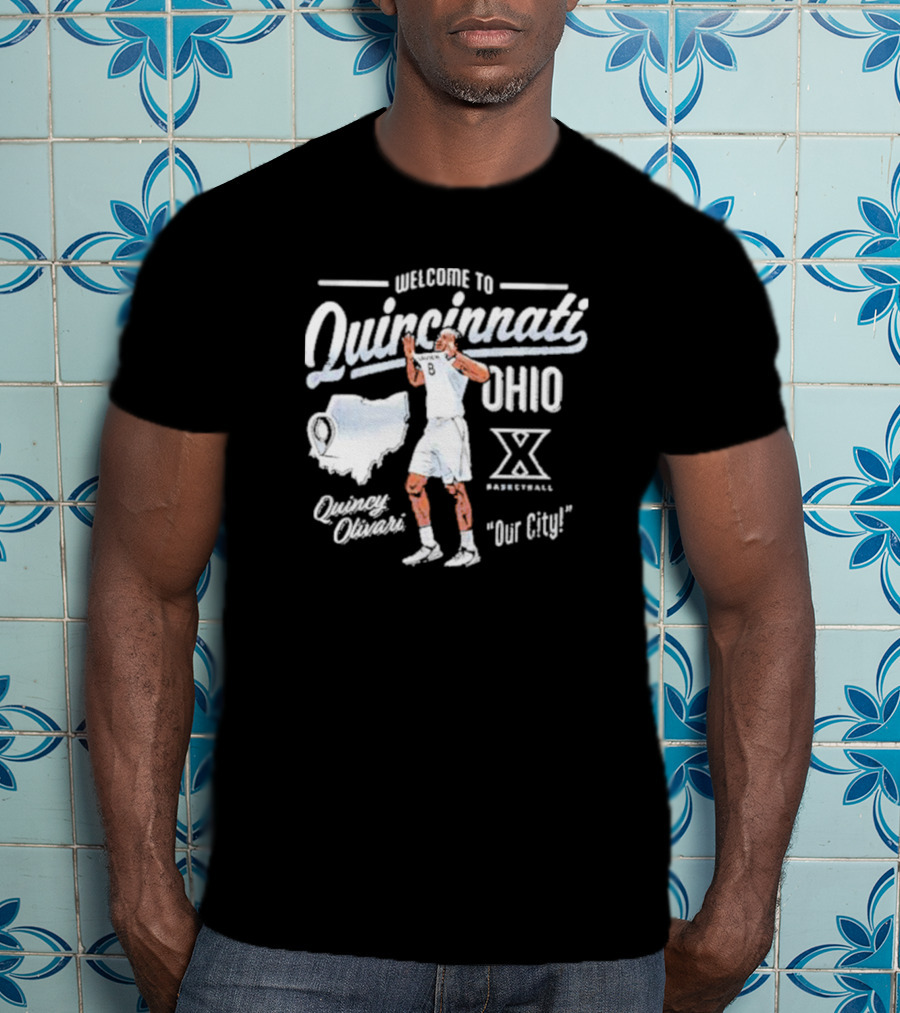 Quincy Olivari Xavier Basketball Cincinnati Ohio Our City T-Shirt