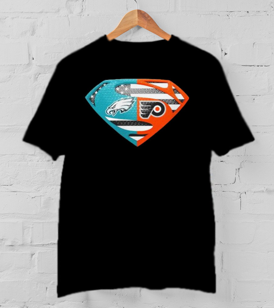 Philadelphia Eagles Philadelphia Flyers Superman Logo Mashup T-Shirt