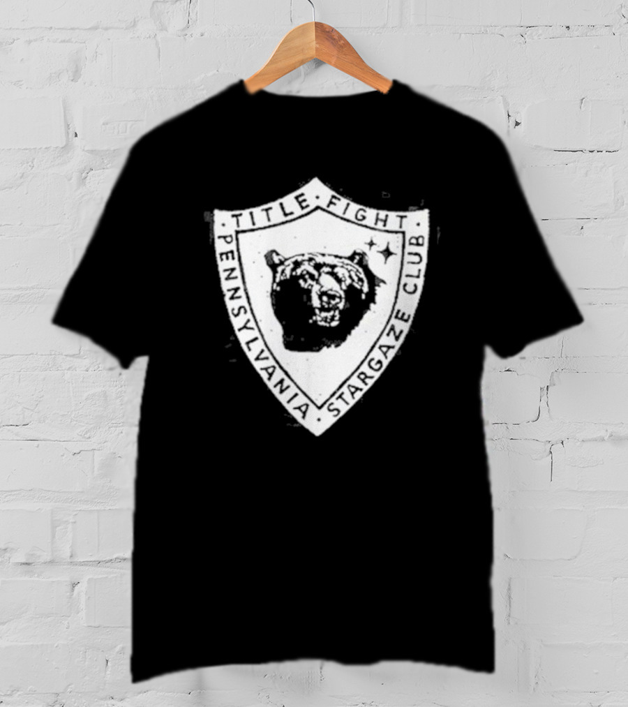 Title Fight Pennsylvania Stargaze Club Bear Shield Emblem T-Shirt