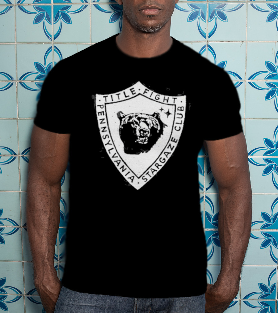Title Fight Pennsylvania Stargaze Club Bear Shield Emblem T-Shirt