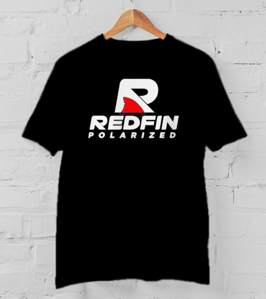 REDFIN POLARIZED R SHARK LOGO WHITE AND RED T-Shirt