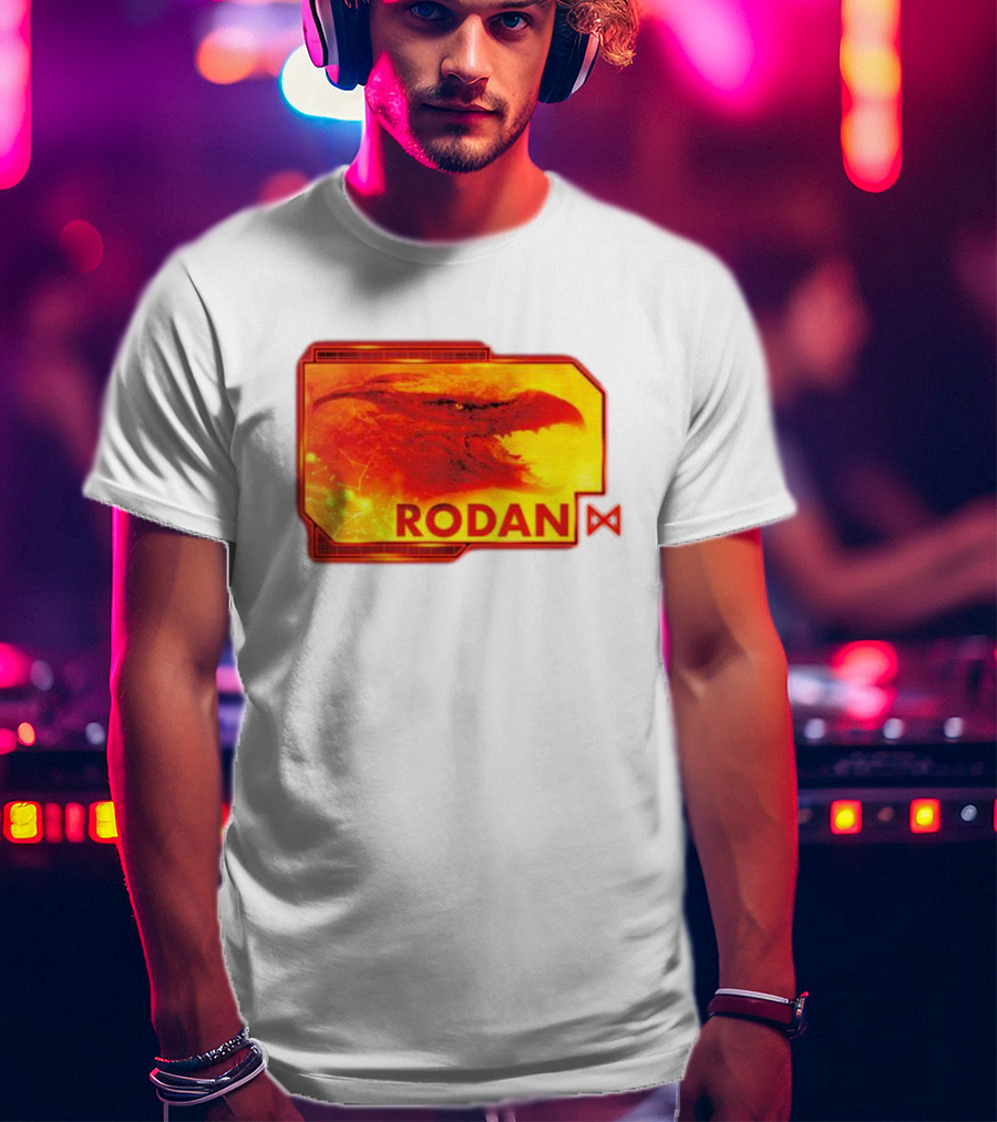 Rodan Monsters Titan Tactical Science Division Fiery Creature Profile T-Shirt