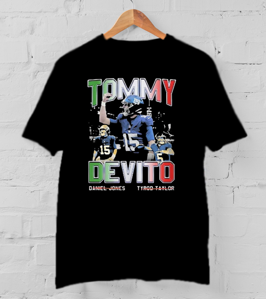Tommy Devito New York Giants Daniel Jones Tyrod Taylor T-Shirt