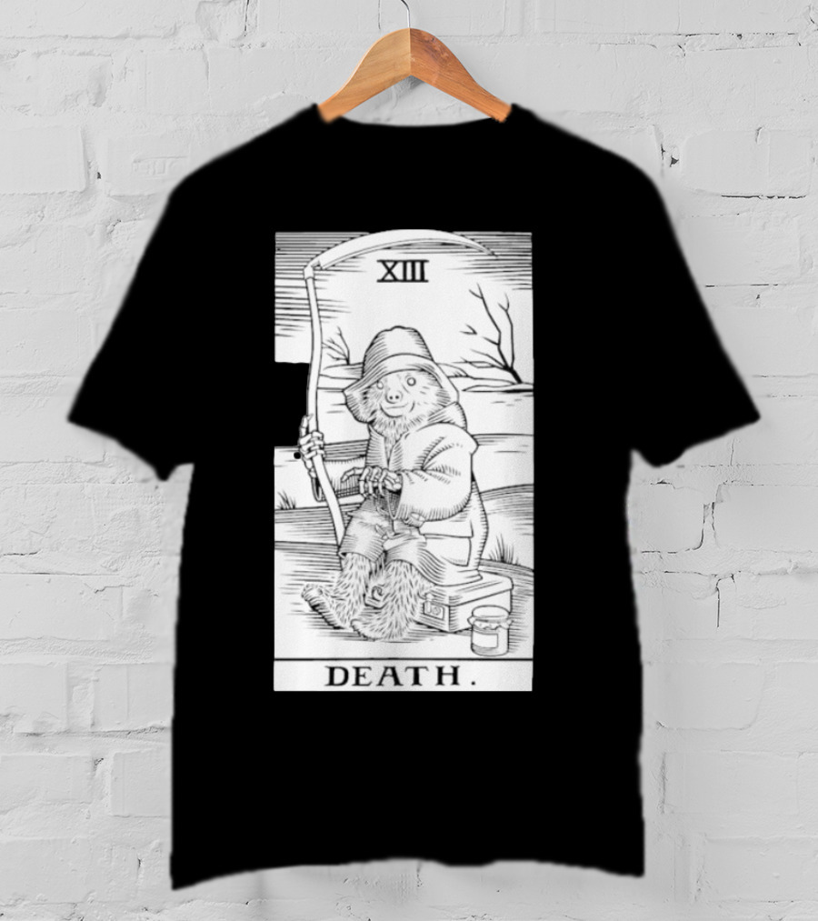 Bear XIII Death Tarot Card Sitting With Scythe T-Shirt