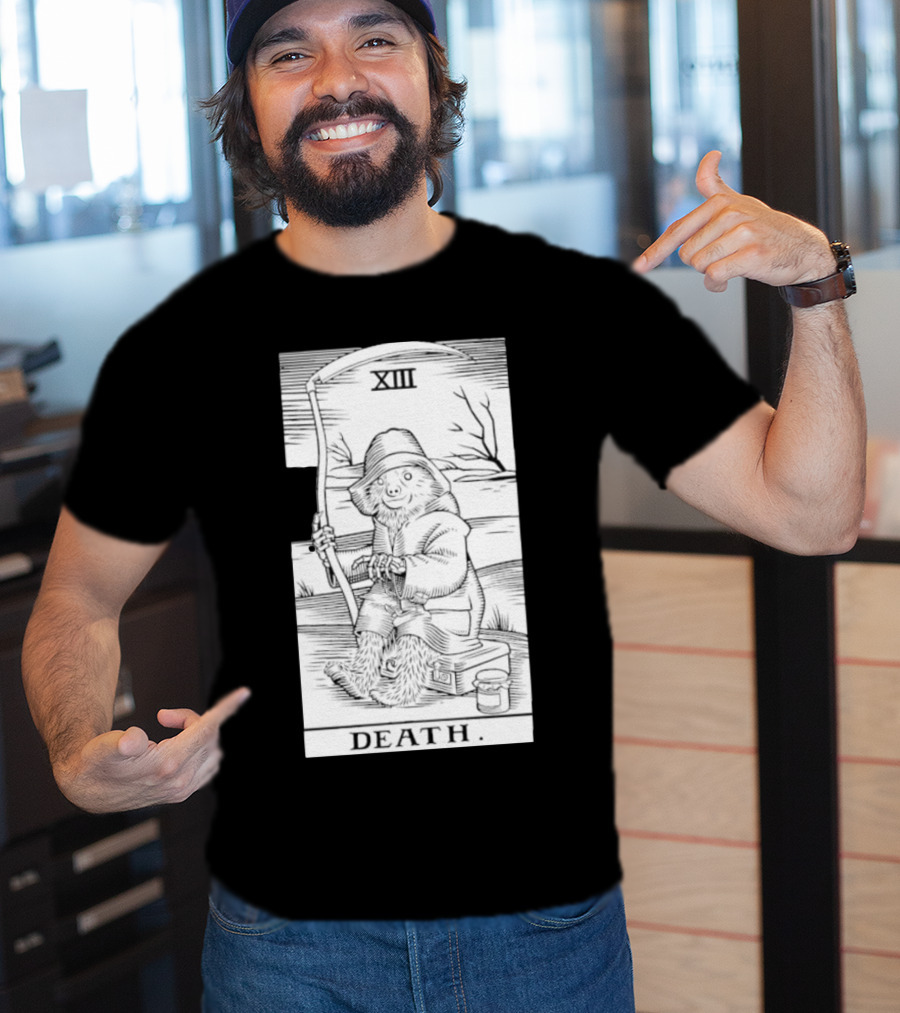 Bear XIII Death Tarot Card Sitting With Scythe T-Shirt