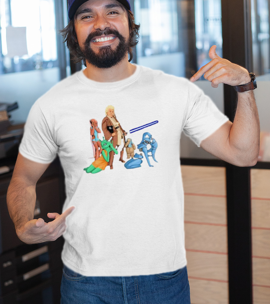 Jedi Flashheart Lightsaber Adventure With Alien Companions T-Shirt