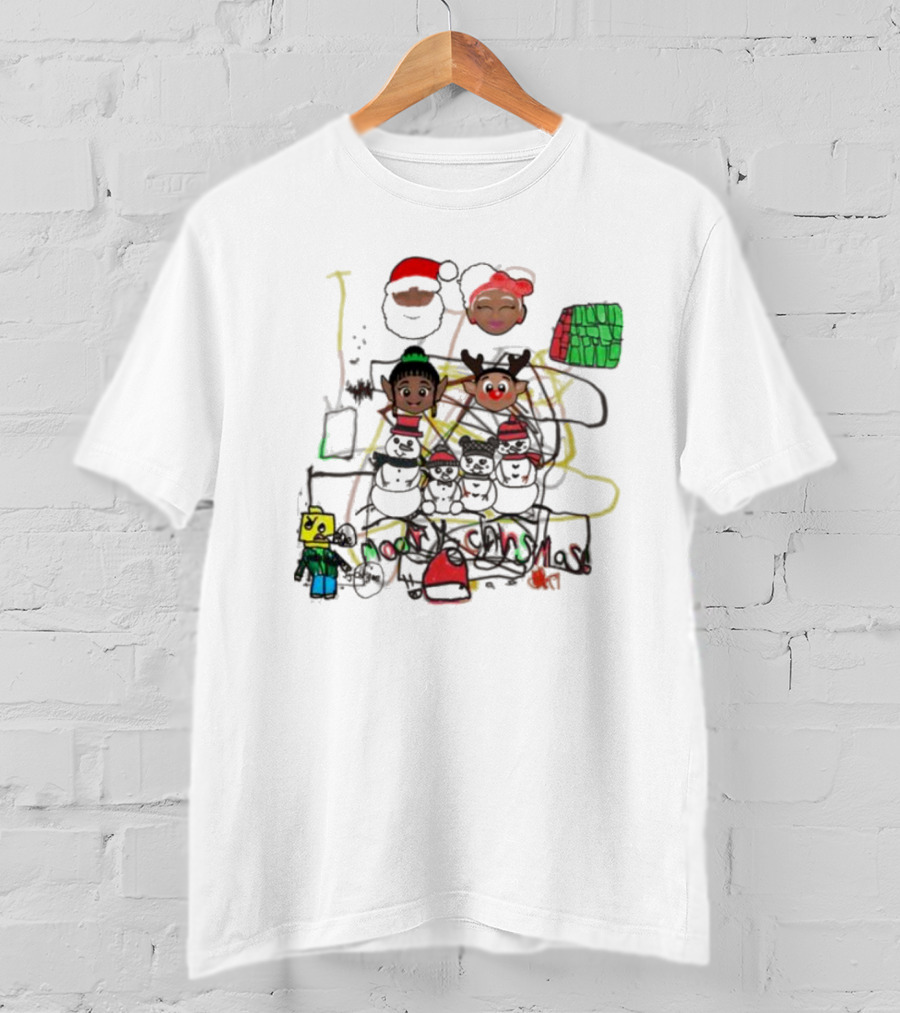 Venson Family Merry Christmas Holiday Scene T-Shirt