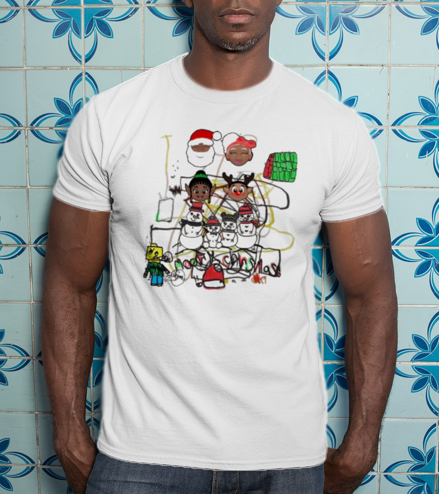 Venson Family Merry Christmas Holiday Scene T-Shirt