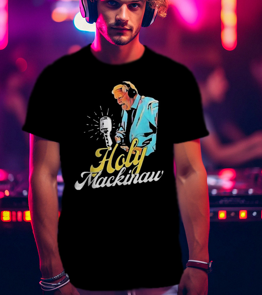 Quality Joe Bowen Holy Mackinaw Broadcasting Legend T-Shirt