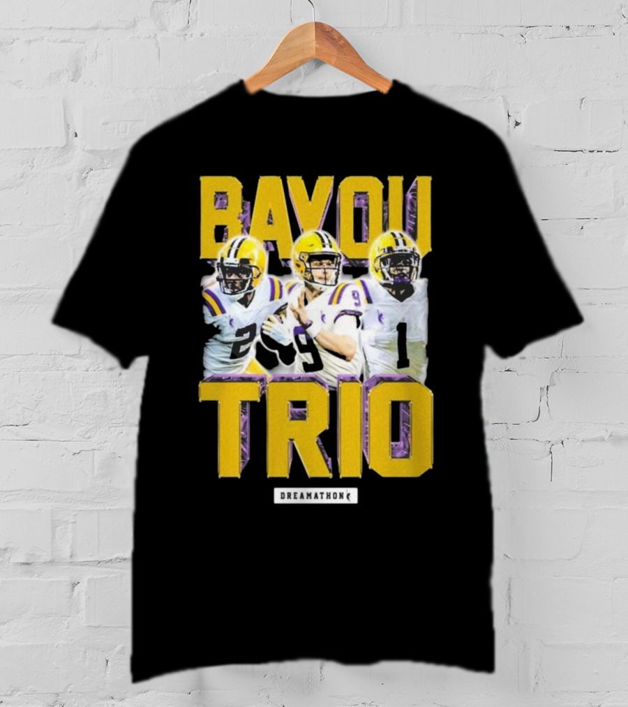 Bayou Trio Dreamathon Justin Jefferson Joe Burrow Ja'Marr Chase T-Shirt