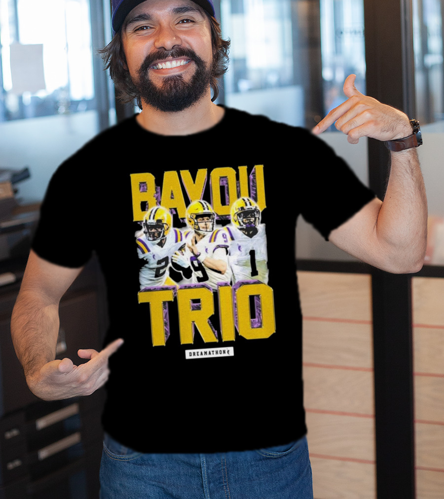 Bayou Trio Dreamathon Justin Jefferson Joe Burrow Ja'Marr Chase T-Shirt