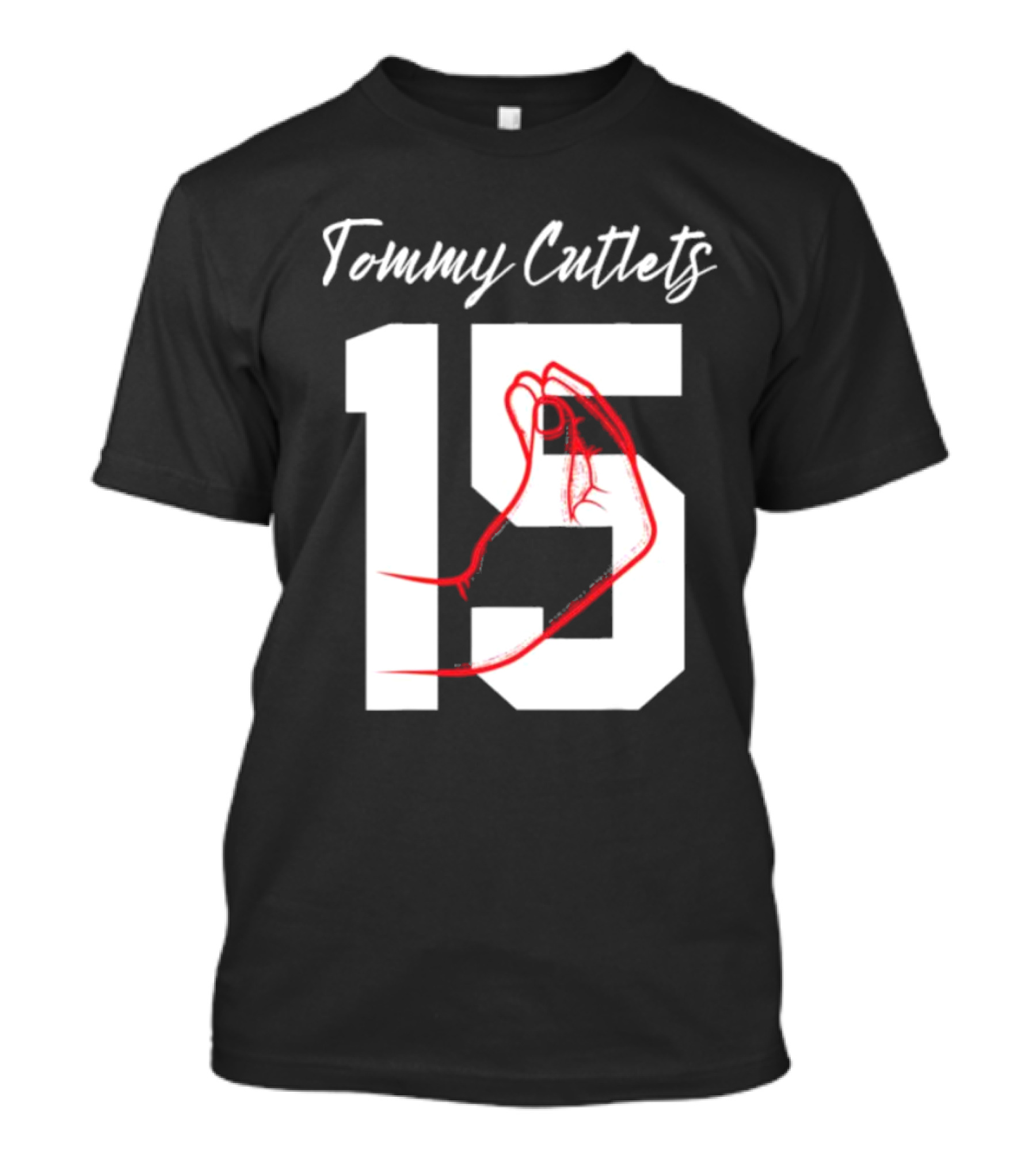 Tommy Cutlets 15 Italian Hand Gesture Football Quarterback Ny T-Shirt