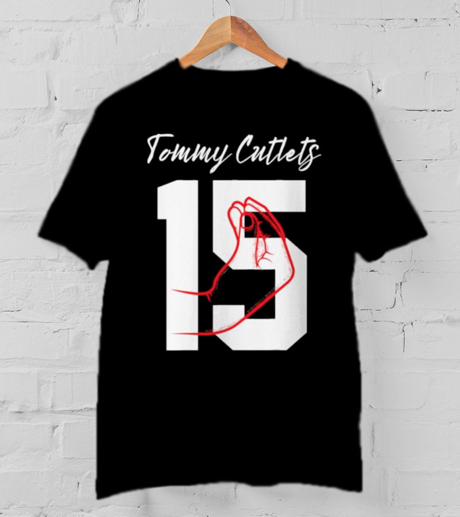 Tommy Cutlets 15 Italian Hand Gesture Football Quarterback Ny T-Shirt