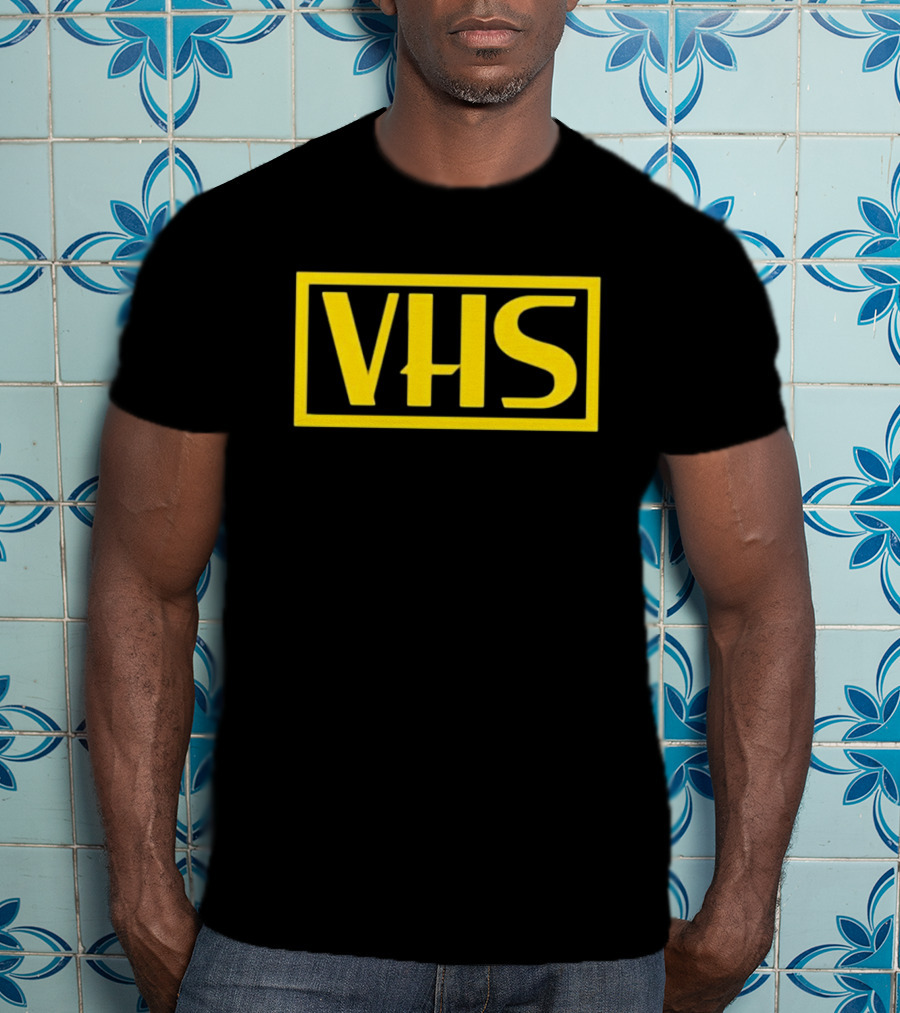 VHS Retro Yellow Block T-Shirt