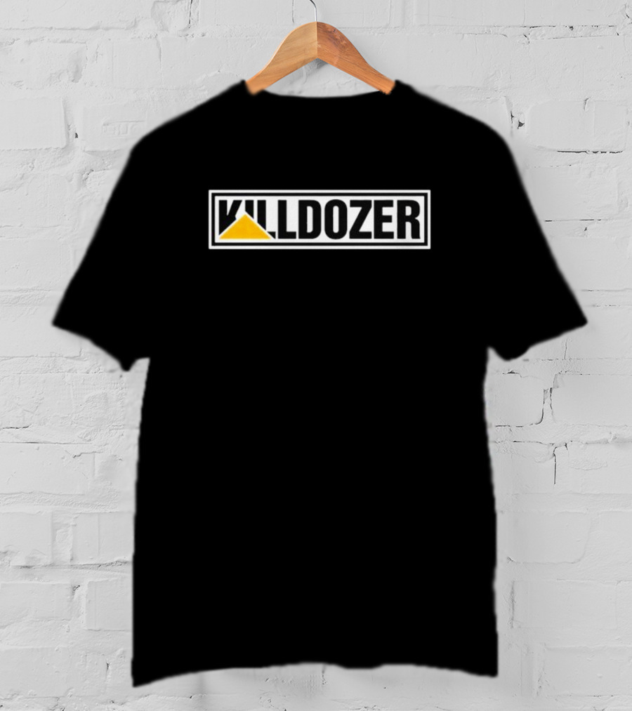 Killdozer Iconic Yellow Bulldozer Triangle T-Shirt