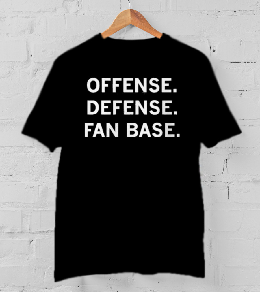 Offense Defense Fan Base Raygun T-Shirt