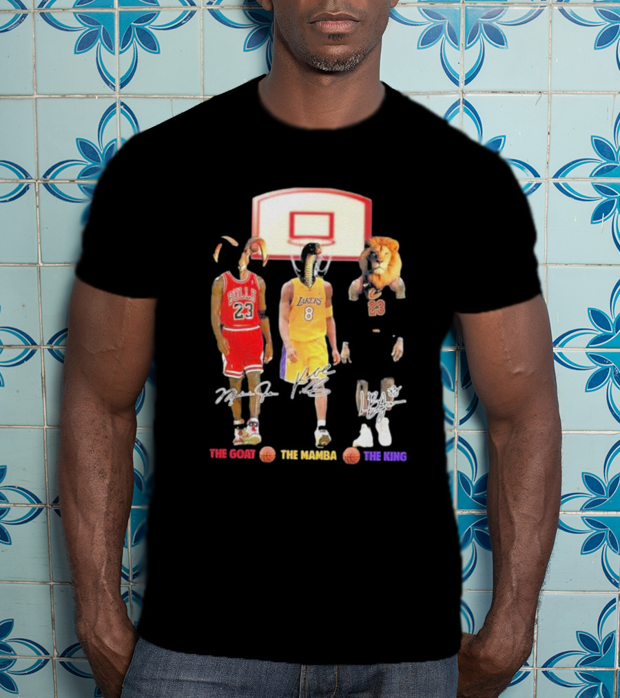 The Goat The Mamba The King Michael Jordan Kobe Bryant Lebron James Basketball Legends T-Shirt