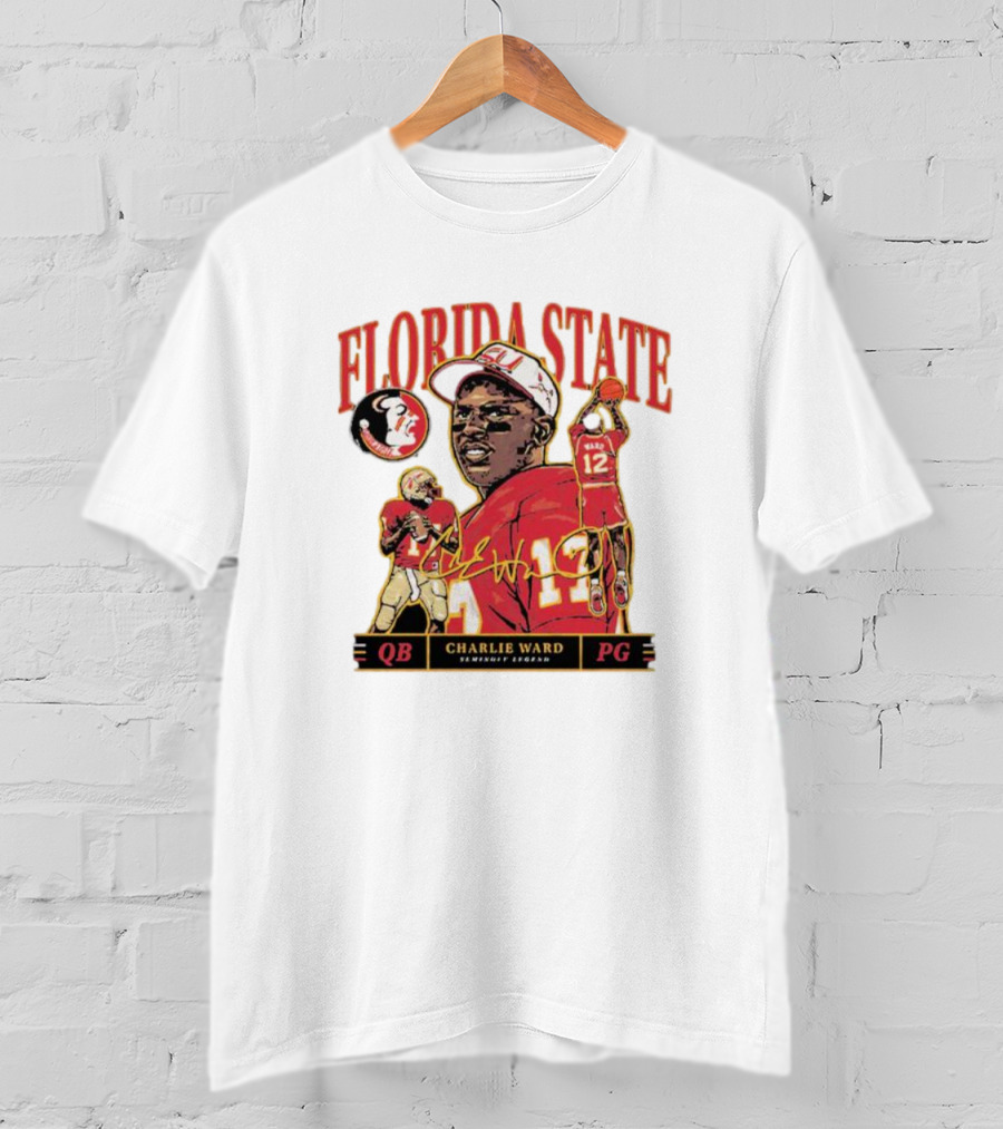 Florida State Charlie Ward Seminole Legend QB PG T-Shirt