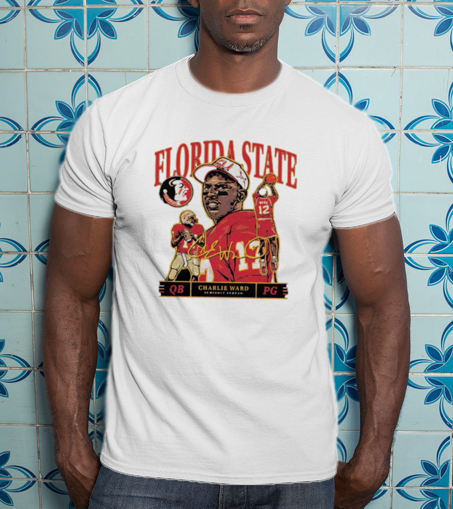 Florida State Charlie Ward Seminole Legend QB PG T-Shirt