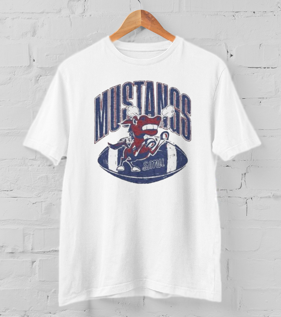 SMU Mustangs Football Angry Mustang T-Shirt