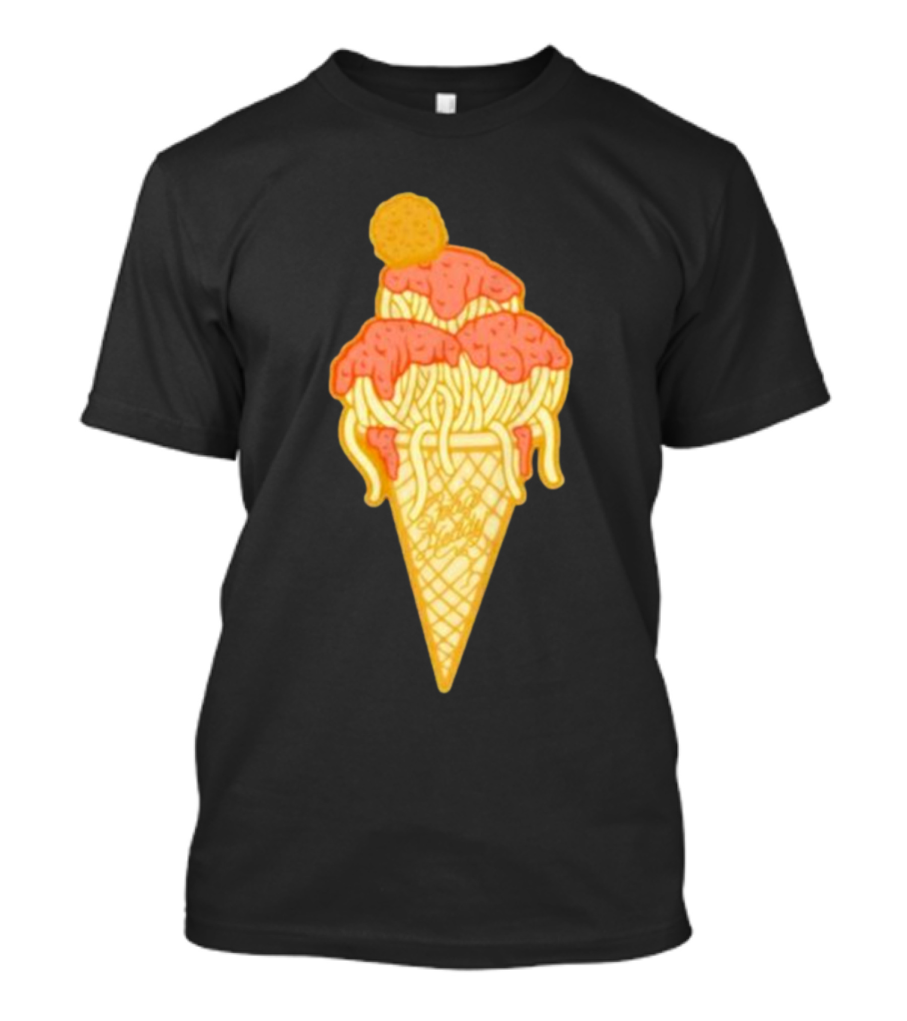 Spag Heddy Pasta Cone Spaghetti Ice Cream Mashup T-Shirt