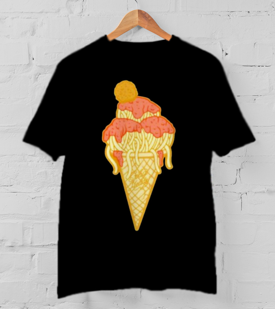 Spag Heddy Pasta Cone Spaghetti Ice Cream Mashup T-Shirt