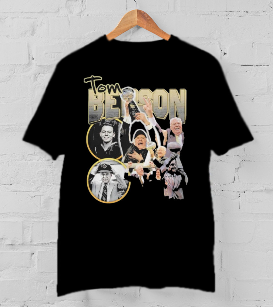 Tom Benson Legacy Celebration With Iconic Trophy Moments T-Shirt