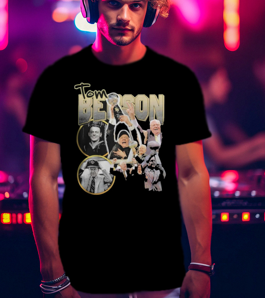 Tom Benson Legacy Celebration With Iconic Trophy Moments T-Shirt