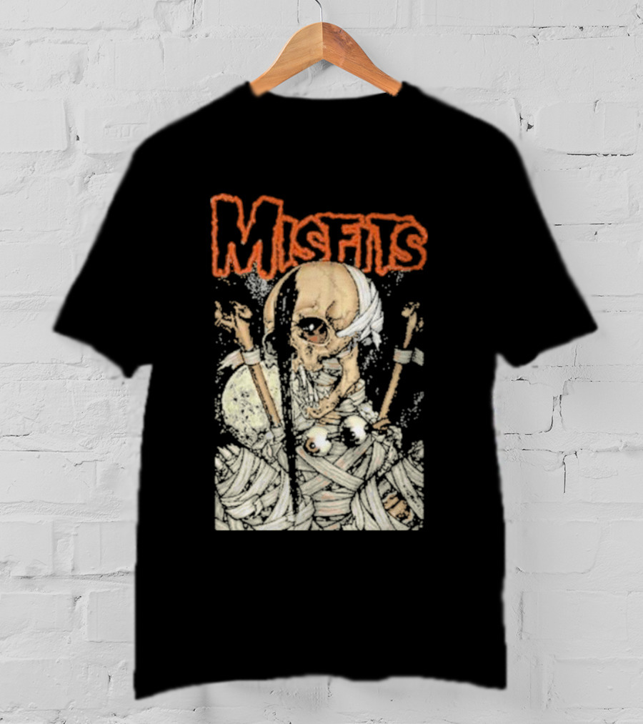 Misfits Pushead Vampire Skeleton Mummy Wrappings T-Shirt