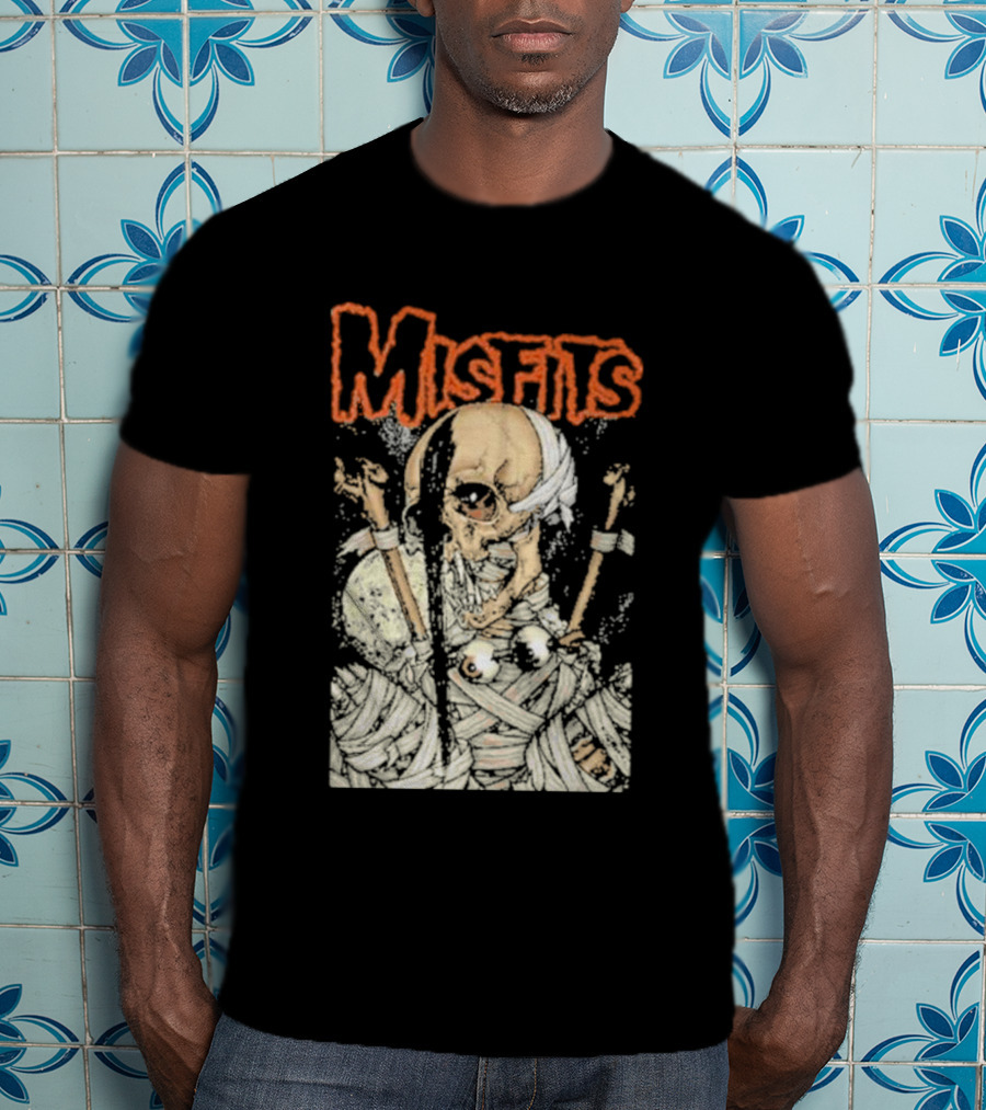 Misfits Pushead Vampire Skeleton Mummy Wrappings T-Shirt