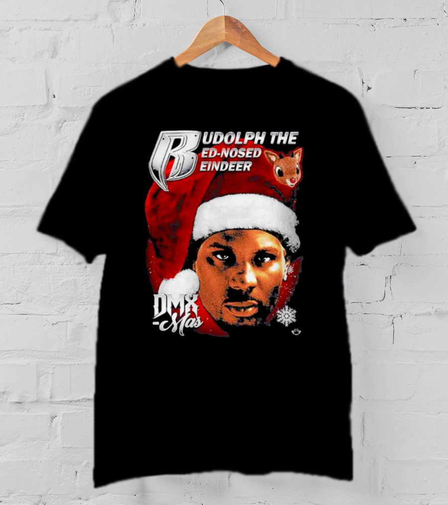 Rudolph The Red-nosed Reindeer DMX-Mas Santa Hat Christmas T-Shirt