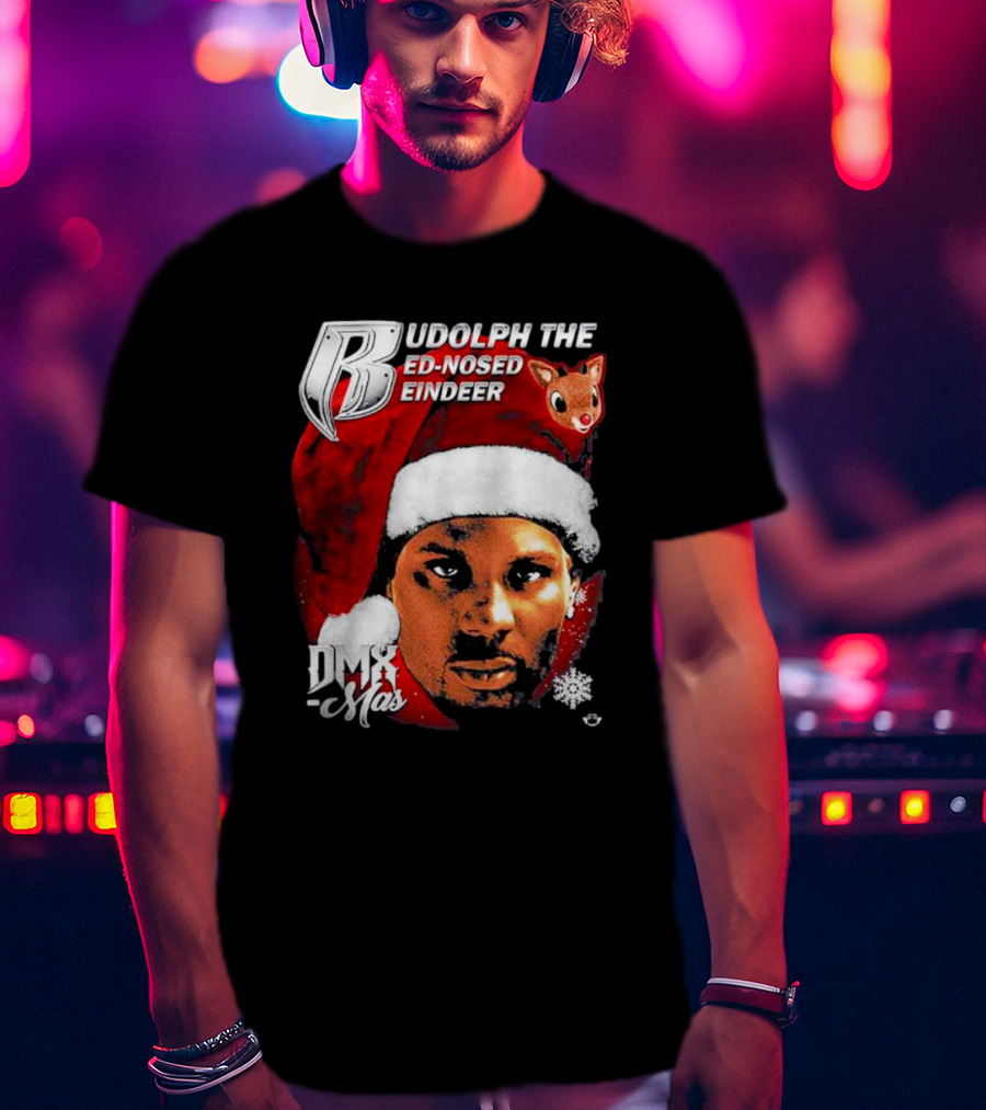 Rudolph The Red-nosed Reindeer DMX-Mas Santa Hat Christmas T-Shirt