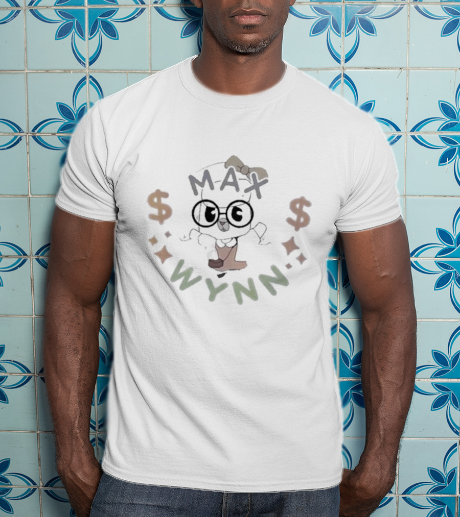 MAX WYNN $ Symbols With Cartoon Character T-Shirt