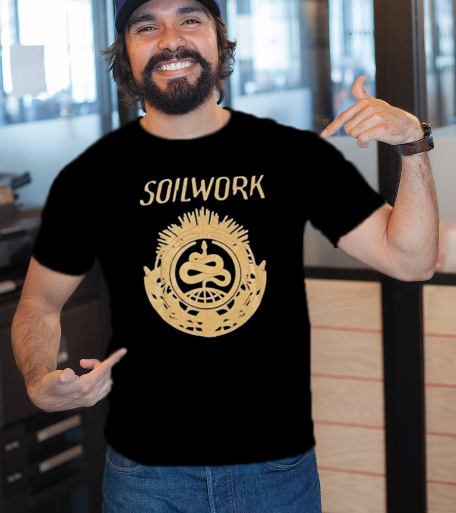 SOILWORK Snake Emblem With Globe And Wreath T-Shirt