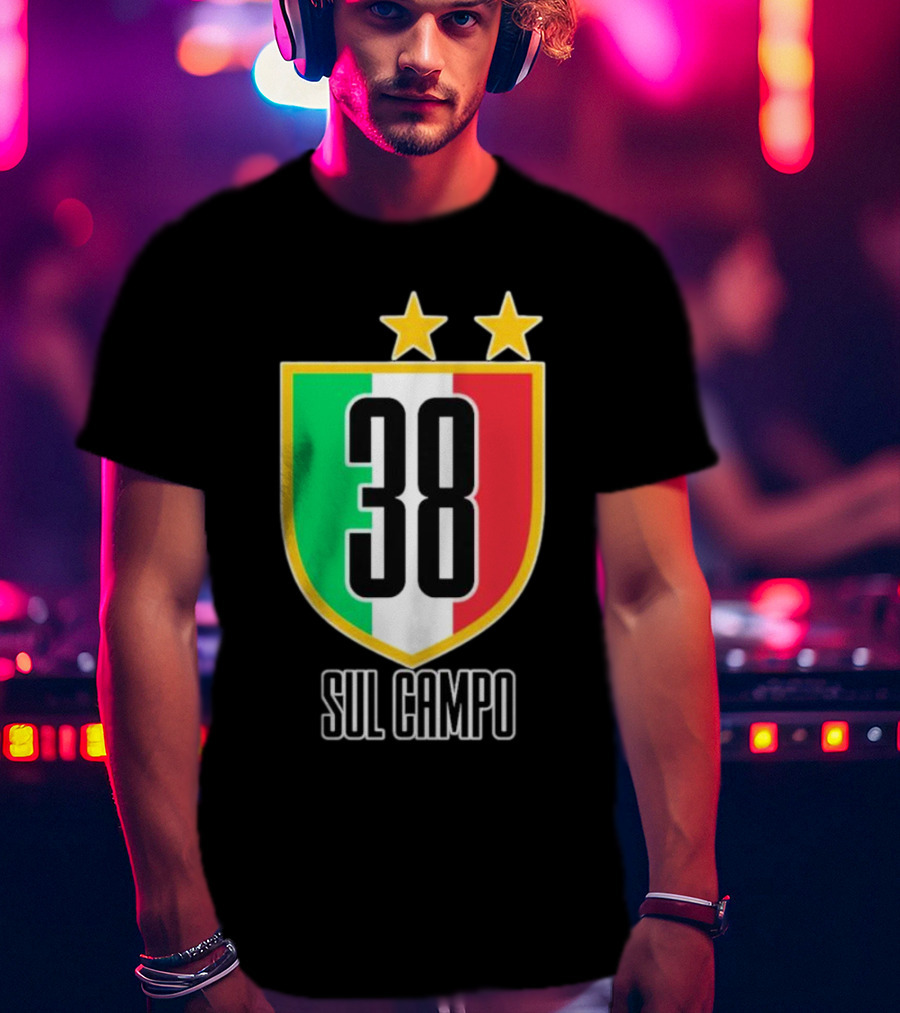 Sul Campo 38 Italy Shield With Stars T-Shirt