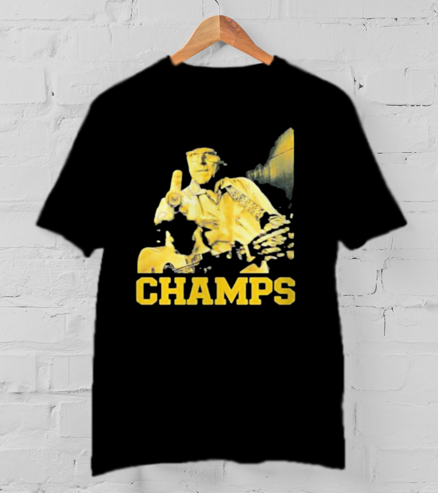 Taylor Lewan Champs Yellow Guitar Western T-Shirt