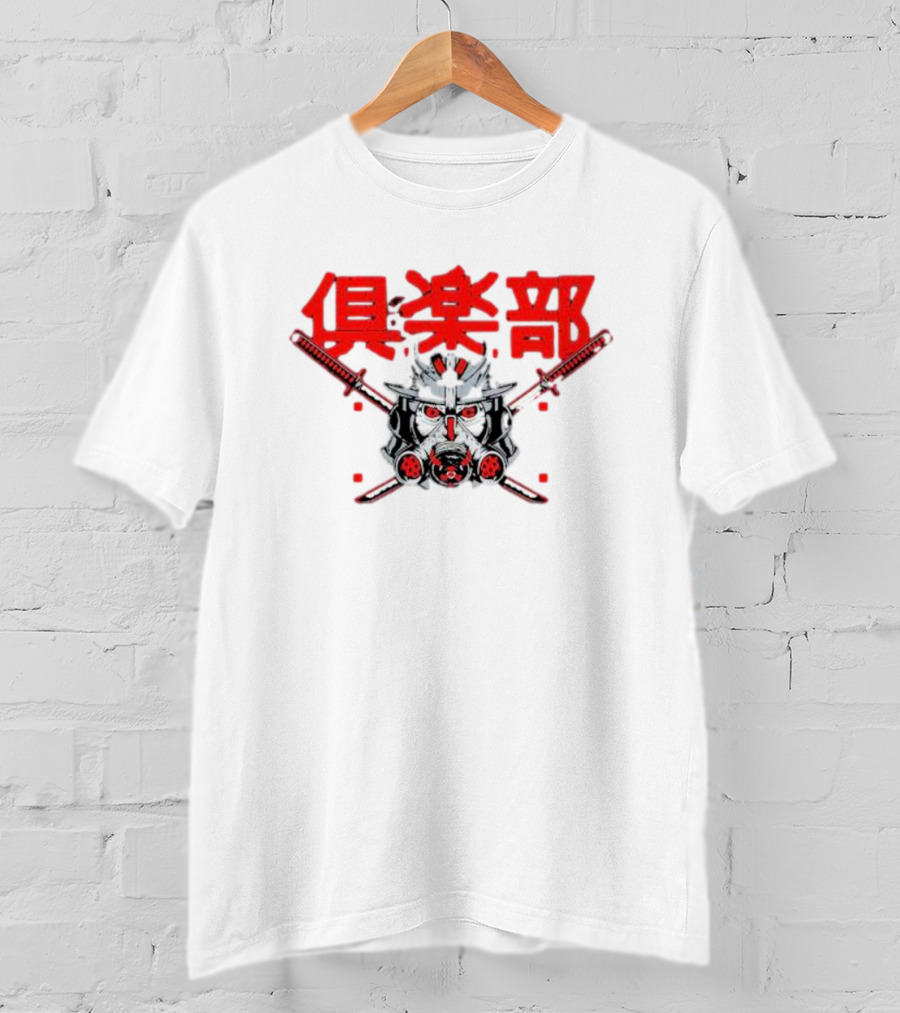 The O C Youth Samurai Helmet With Swords Japanese Text T-Shirt