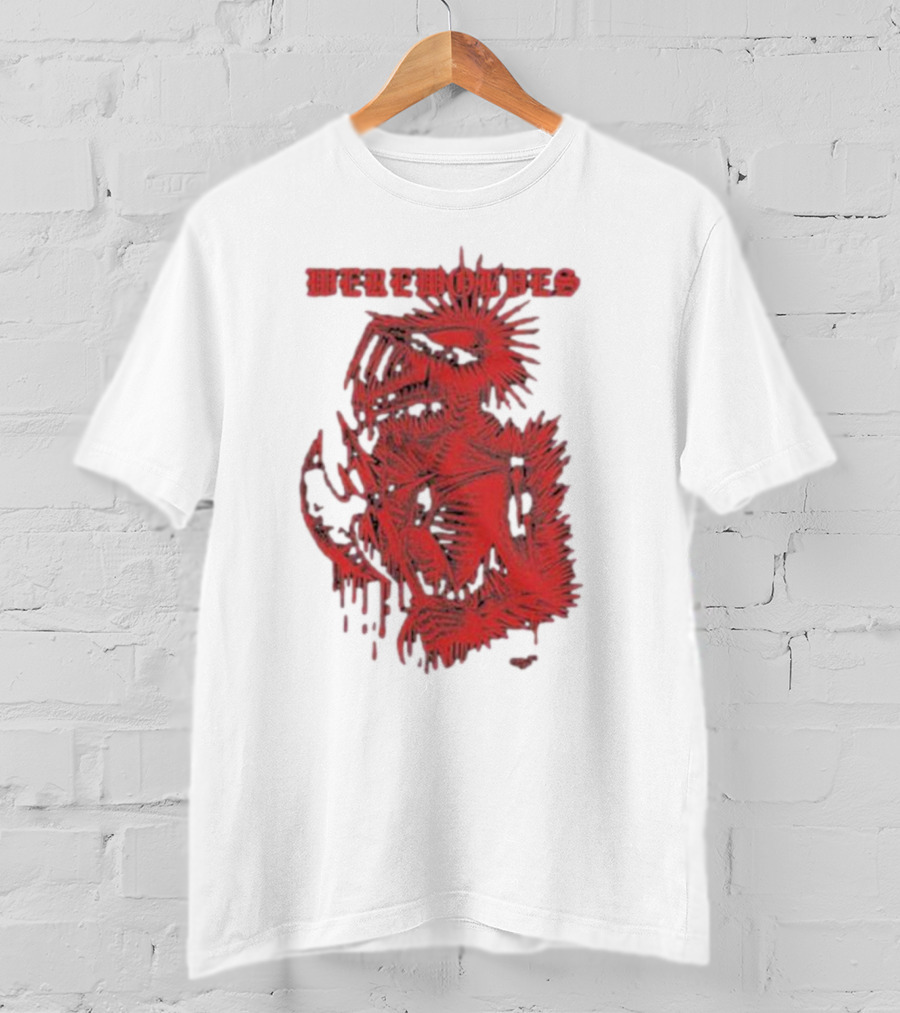 Werewolves Death Metal Red Skeleton Creature T-Shirt