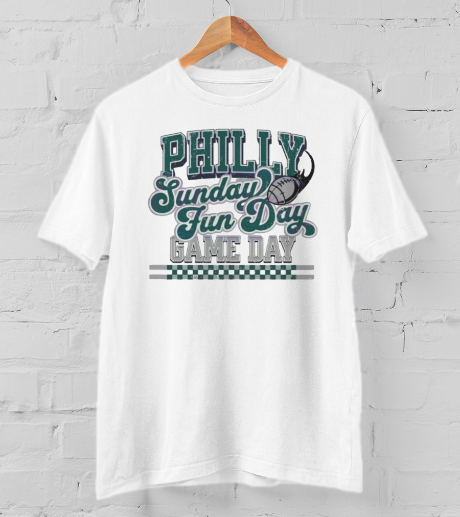 Philadelphia Eagles Philly Sunday Fun Day Game Day Football T-Shirt