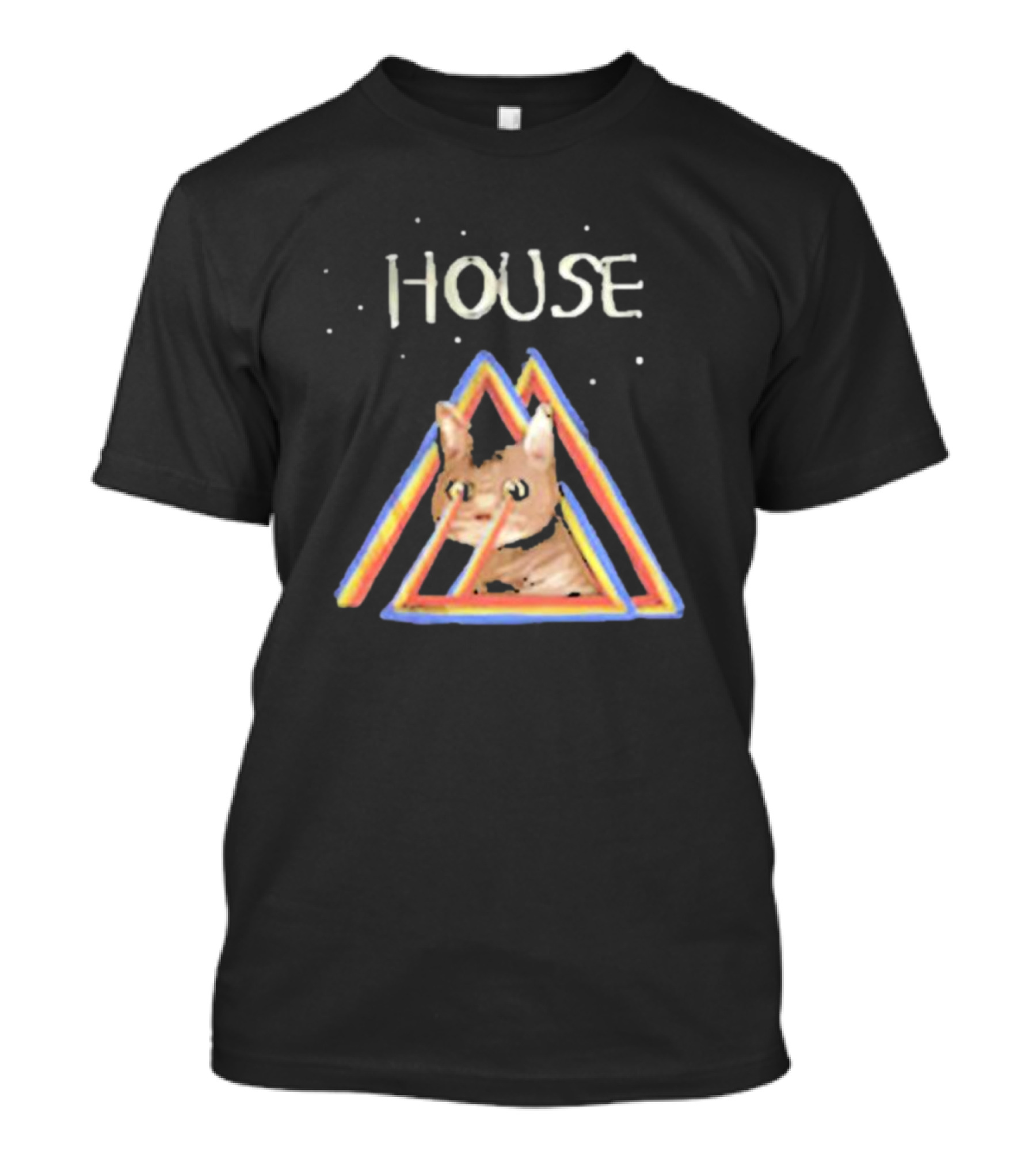 House Rainbow Triangle Cat T-Shirt